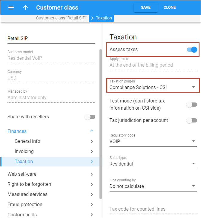 Compliance Solutions (CSI) config