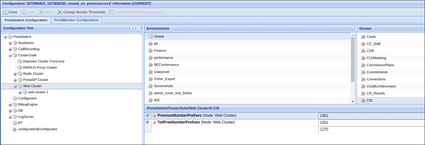 The options CSI.TollFreeNumberPrefixes and CSI.PremiumNumberPrefixes on the Configuration server web interface