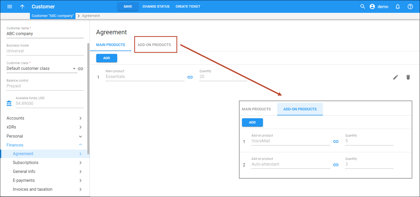 Agreement in Cloud PBX Signup Portal